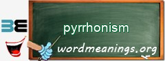 WordMeaning blackboard for pyrrhonism